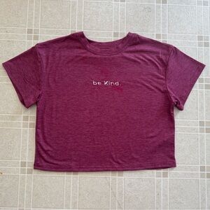 Be Kind Embroidered Crop Tee size small